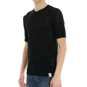 T-SHIRT TRAFORATA NERO